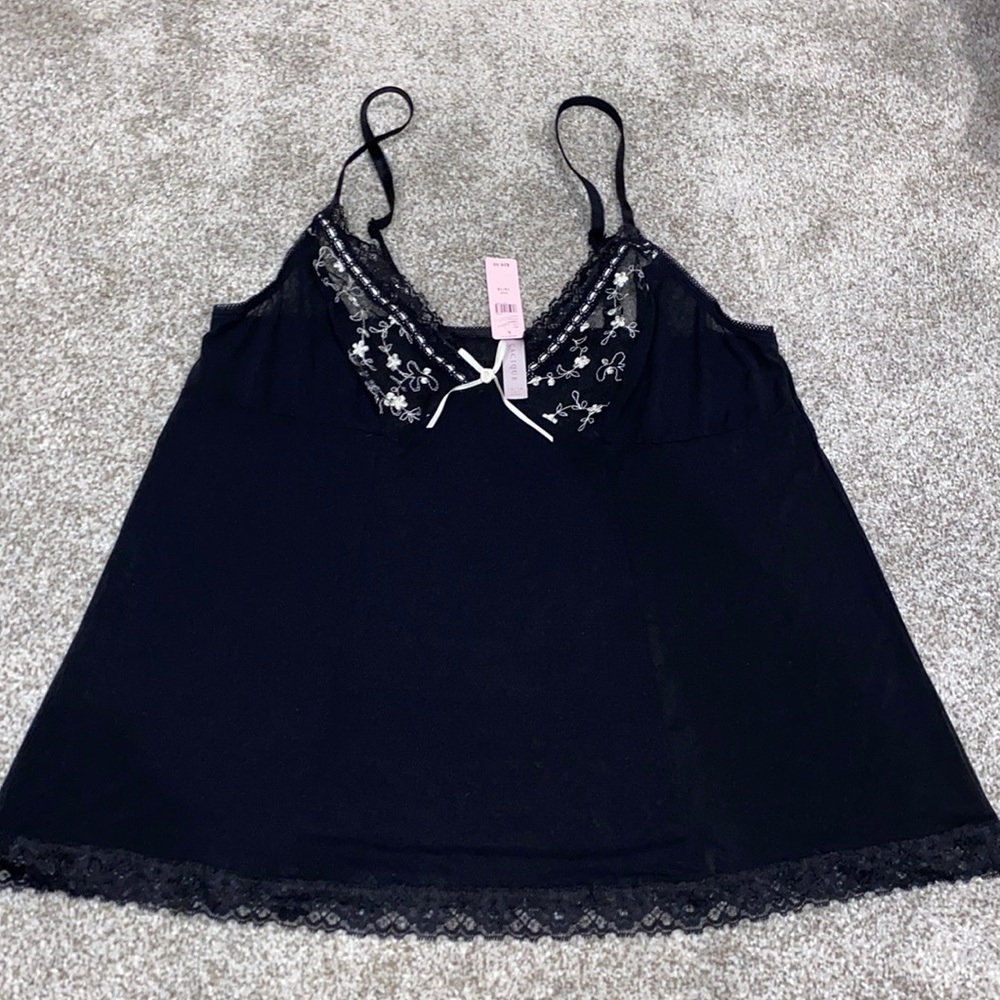 New Cacique Floral Sheer Lace Cami Tank Top 14/16